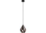 Lampada A Sospensione Carlton 1 Nero, Rame Eglo 49997