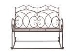 Panchina Da Giardino 104 Cm In Ferro Marrone Antico