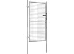 Cancello Da Giardino In Acciaio Zincato 105X200 Cm Argento
