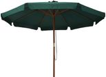 Vidaxl Ombrellone Con Asta In Legno 330 Cm Verde