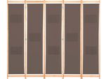 Divisorio Per 5 Pezzi In Tessuto Marrone 200 X 170 X 4 Cm