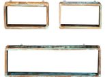 Syfax™ Set Mensole Cubiche Da Parete 3Pz In Legno Massello Di Recupero