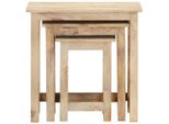 Vidaxl Set Di Tavoli 3 Pezzi. Legno Massiccio Di Mango