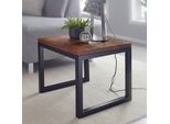 Finebuy Tavolino 45X40X45 Cm In Legno Massiccio Di Sheesham / Metallo Tavolo Da Soggiorno Stile Industriale Tavolo Di Legno Di Design Soggiorno Tavolino Da Caffè Piccolo