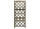 Vidaxl Traliccio Con Ripiani Grigio 55X30X140 Cm In Legno Massiccio Di Abete