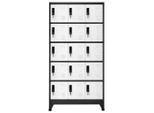 Vidaxl Armadio Spogliatoio Antracite E Bianco 90X40X180 Cm In Acciaio