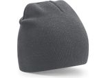 Beechfield B44R | Recycled Original Pull-On Beanie - 100% Poliestere Riciclato - Colore: Grigio Grafite - Taglia: Unica