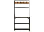 Vidaxl Appendiabiti 90X35X180 Cm In Legno Massiccio Di Mango E Ferro