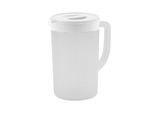Brocca Di Plastica Con Coperchio Grande Capacità Resistenza Alle Alte Temperature Brocca Di Acqua Fredda Per Succo Di Tè (Bianco)