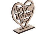 Ornamento Di Legno A Forma Di Cuore In Compensato Cavo Decorazione Regalo Artigianale Per Il Compleanno Della Mamma (Buona Festa Della Mamma) (Buona Festa Della Mamma)
