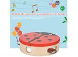 15Cm Tamburello A Mano In Legno Tamburo A Mano Campana Strumento Musicale A Percussione Giocattolo Regalo (1#)
