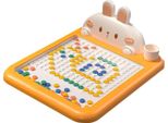 Lavagna Magnetica A Punti, Lavagna Per Scarabocchi A Forma Di Coniglietto Con Penna Magnetica E Perline, Giocattolo Educativo