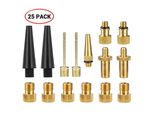 25 Parti/Set Adattatore Valvola Pompa Per Sv Av Dv Dunlop Valvola Flash Francese Valvola Presta Con Anello