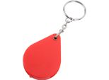 Portachiavi Con Lente D'ingrandimento 10X Mini Lente D'ingrandimento Portatile Pieghevole Con Portachiavi Per Lettura All'aperto Rosso