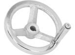 Volantino A 3 Razze Con Impugnatura Girevole Volantino Rotondo In Ghisa Per Tornio Fresatura Rettificatrice 12X125Mm