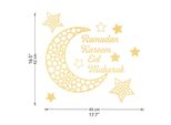 Adesivo A Mezzaluna Ramadan, Adesivo Murale Autoadesivo 3D, Decalcomanie Murali Ramadan