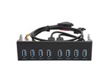 Usb 3.0 19PIN 8 Porte Hub Unità Ottica Estensione Pannello Frontale Adattatore Per Pc Computer