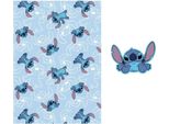 Coperta In Corallo + Cuscino Lilo E Stitch - Stitch (100 X 140 Cm)