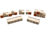 Eduplay 320033 Timbri Alfabeto Quadrati, Multicolore, 26 Pezzi (1 Set)