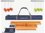 Ubergames - Gioco Del Golf A Scala - Palline Da Golf Rigide - Arancione/Giallo Fluorescente - Legno Duro - Con Borsa
