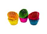 Eduplay 200155 Cestino Di Bambù, Ø 14,5 X 8,5 Cm, Multicolore, 6 Pezzi (1 Set)