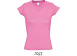 Sols 11388 | Maglietta Donna Con Scollo A V Moon - Colore: Rosa Orchidea - Taglia: Xxl