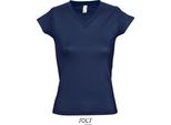 Sols 11388 | Maglietta Donna Con Scollo A V Moon - Colore: French Navy - Taglia: M