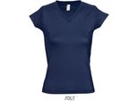 Sols 11388 | Maglietta Donna Con Scollo A V Moon - Colore: French Navy - Taglia: S