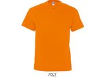 Sols 11150 | Maglietta A Maniche Corte Victory Con Scollo A V Da Uomo - Colore: Arancione - Taglia: L