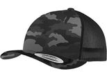 Flexfit 6606C | Camo Trucker - Colore: Dark Camo/Nero - Taglia: Unica