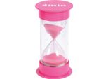Eduplay 120442 Clessidra 4 Min, Ø 6,5 X 12 Cm Di Altezza, Rosa