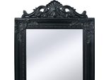 Vidaxl Specchio Verticale In Stile Barocco 160X40 Cm Nero