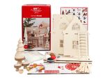 Kit Artigianale Di Casette Di Natale In Legno, Con Materiali E Istruzioni