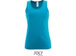 Sols 02117 | Canotta Sportiva Da Donna - Colore: Aqua - Taglia: M