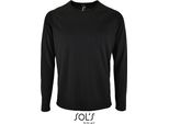 Sols 02071 | Maglietta Sportiva A Maniche Lunghe Da Uomo - Colore: Nero - Taglia: L
