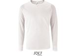 Sols 02071 | Maglietta Sportiva A Maniche Lunghe Da Uomo - Colore: Bianco - Taglia: Xl