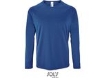 Sols 02071 | Maglietta Sportiva A Maniche Lunghe Da Uomo - Colore: Royal Blue - Taglia: S