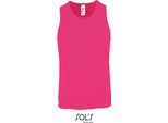 Sols 02073 | Canotta Sportiva Da Uomo - Colore: Rosa Neon - Taglia: L