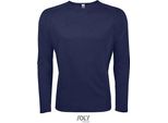 Sols 02071 | Maglietta Sportiva A Maniche Lunghe Da Uomo - Colore: French Navy - Taglia: 3XL