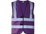 Korntex KX140 | Gilet Ad Alta Visibilità Con Quattro Strisce Riflettenti En Iso 20471 - Colore: Viola - Taglia: Xl