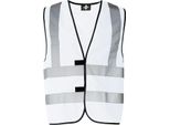 Korntex KX140 | Gilet Ad Alta Visibilità Con Quattro Strisce Riflettenti En Iso 20471 - Colore: Bianco - Taglia: Xl