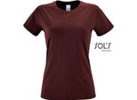 Sols 01825 | Maglietta Regent Da Donna / Cotone Semipettinato Ring-Spun - Colore: Borgogna - Taglia: Xxl