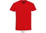 Sols 02940 | Maglietta Da Uomo Imperial Con Scollo A V - 190 Jersey - Colore: Rosso - Taglia: L