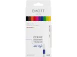 Uni-Ball Fineliner Emott 10Er Set "Colori Essenziali"