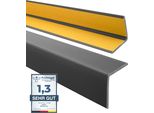 Quest Profilo Angolare Protettivo In Pvc Morbido Autoadesivo 27X27 Mm, 1,8 M, Protezione Bordi, Grigio Scuro