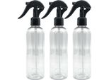 Flacone Spray Biohy (Trasparente) 250 Ml, Flacone Spray A Pompa, Spruzzatore Manuale, Flacone Spray - Confezione Da 3