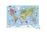 Janod Puzzle Mappa Del Mondo - Giocattolo Educativo Gigante Da 300 Pezzi