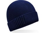 Beechfield B438N | Berretto Con Patch In Cotone Organico - Colore: Oxford Navy - Taglia: Unica