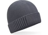Beechfield B438N | Berretto Con Patch In Cotone Organico - Colore: Grigio Grafite - Taglia: Unica