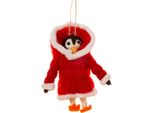 Pinguino In Cappotto Invernale Appendino Di Natale - Sass & Belle